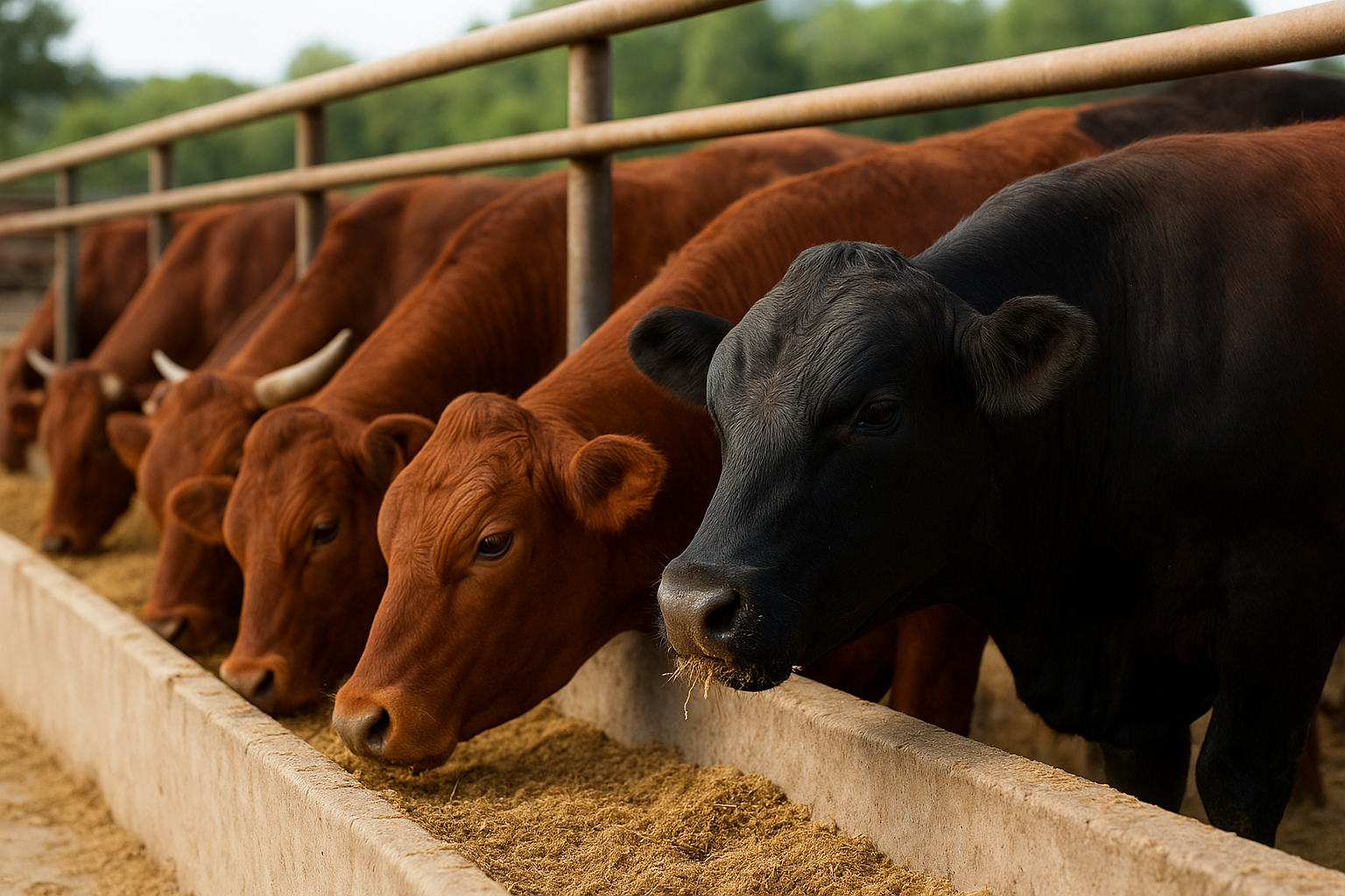 Cattle in African landscape